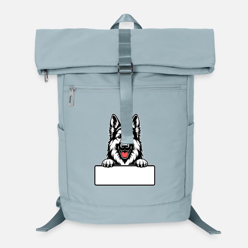 German Shepherd with Name Tag Laptop Backpack