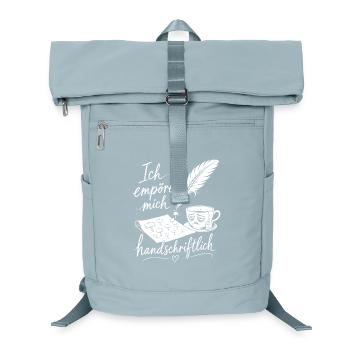 Ich empöre mich handschriftlich - Laptop-Rucksack  - Eisblau - Vorne