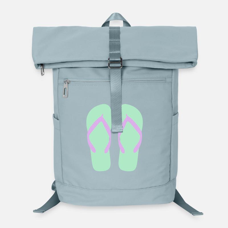Mint Flip Flops Lavender Straps Laptop Backpack