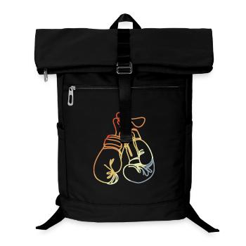 Boxhandschuhe Retro Style - Laptop-Rucksack  - Schwarz - Vorne