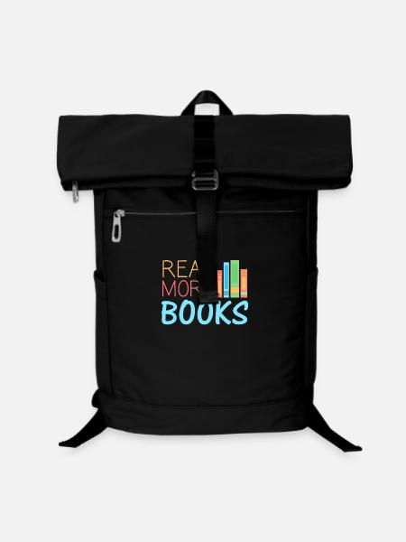 Bücher lesen Buch - Laptop-Rucksack - Schwarz