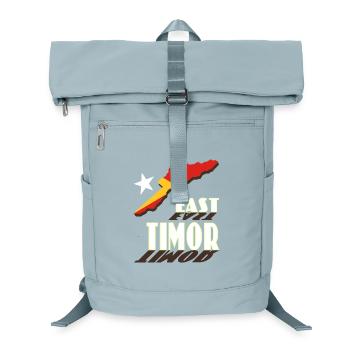 Map of East Timor with dynamic lettering - Laptop Backpack - ice blue - Front