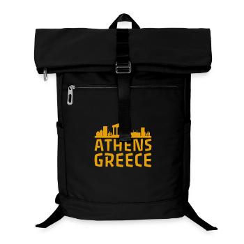 Athènes Grèce Silhouette Chemise Design - Sac à dos ordinateur - noir - Devant