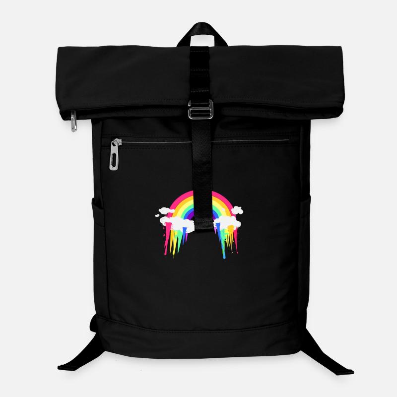 Rainbow Clouds Abstrak Laptop Backpack
