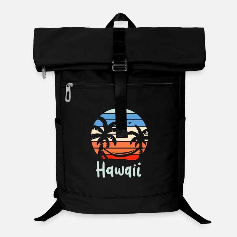 Hawaï Rétro - Sac à dos ordinateur - noir