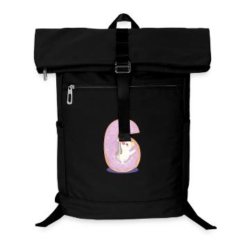 Einhorn im Donut Tochter 6 Jahre alt - Laptop-Rucksack  - Schwarz - Vorne