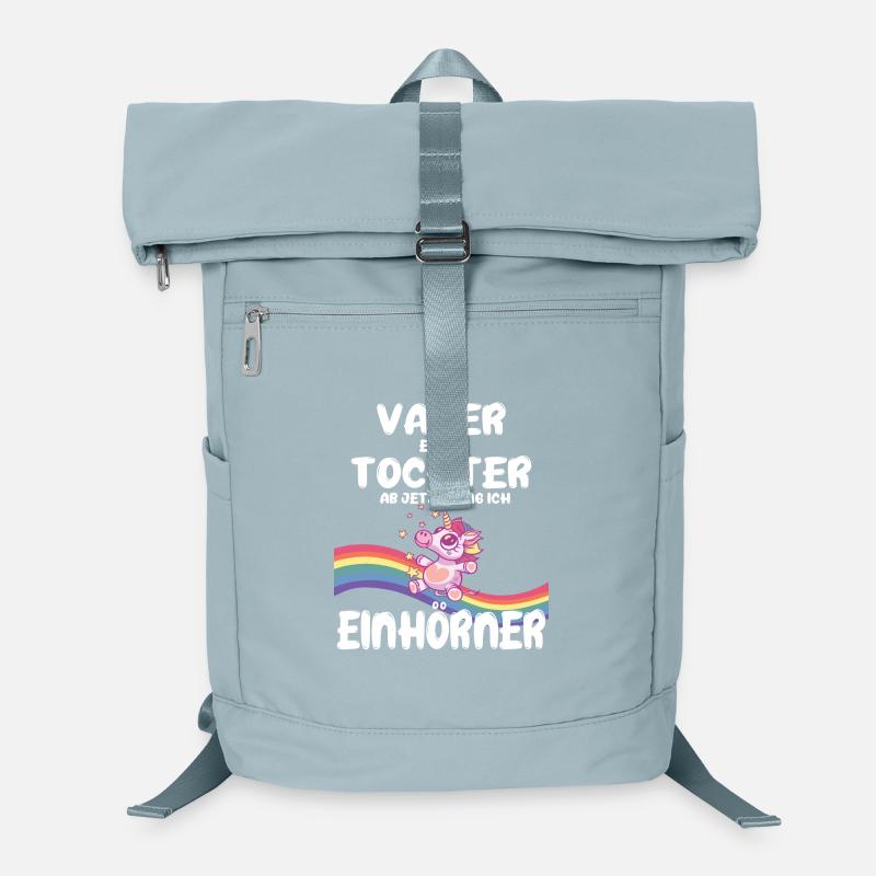 Vater Tochter Einhorn Geburt Geschenk Schwanger 2 Laptop-Rucksack 