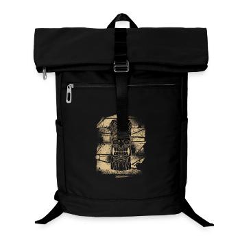 Tiki Maske - Laptop-Rucksack  - Schwarz - Vorne
