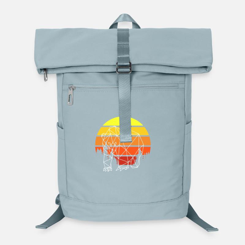 Bear Polygon Sunset Laptop Backpack
