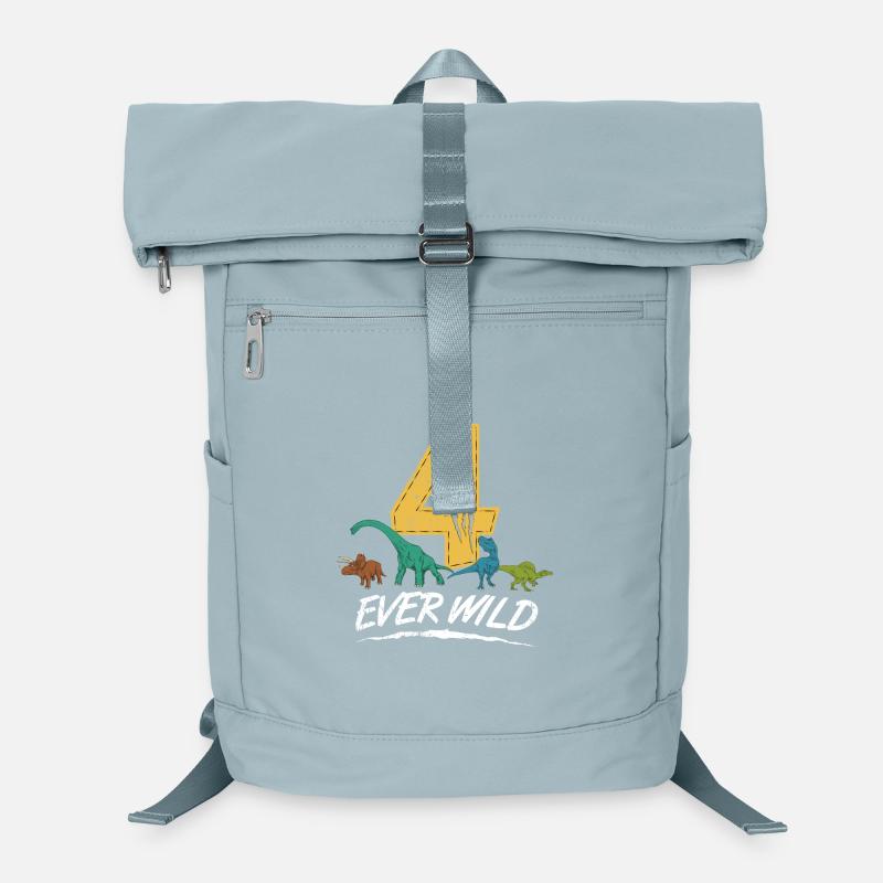 4 Ever Wild 4 ans anniversaire Dino cadeau Sac à dos ordinateur
