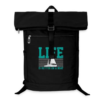 Segelboot Segler - Laptop-Rucksack  - Schwarz - Vorne