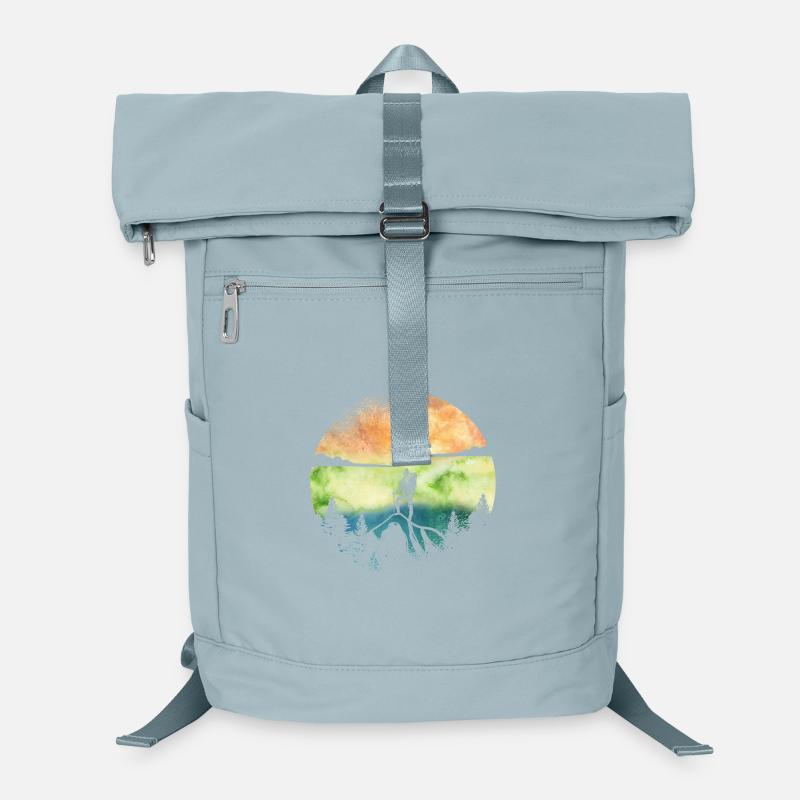 Wanderlust Hiker – Aventure aquarelle Sac à dos ordinateur