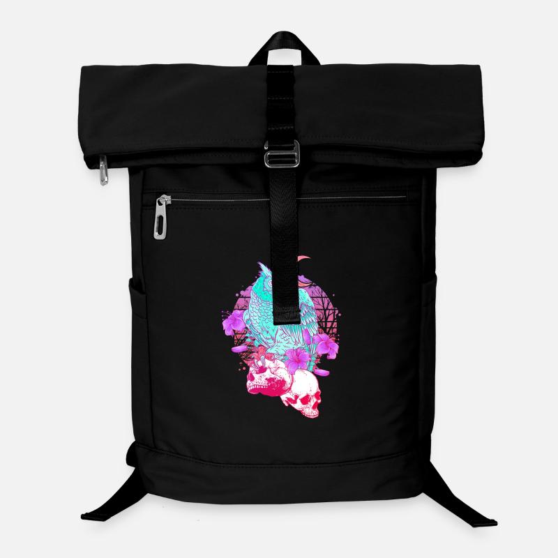 Pastel Goth Skull Owl Aesthetic Clothes Moon Laptop Backpack