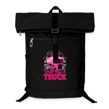 Lkw Fahrerin - Laptop-Rucksack  - Schwarz - Vorne