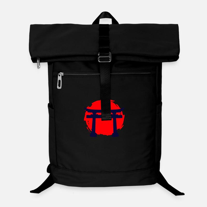 A Temple In A Red Sunset Laptop Backpack