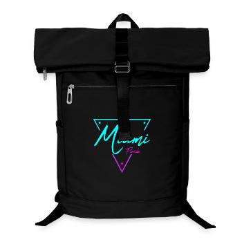 Miami Neon Schrift Verlauf - Laptop-Rucksack  - Schwarz - Vorne