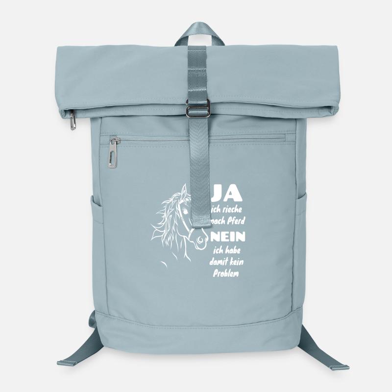 Ja ich rieche nach Pferd Reiterin Reit Spruch Laptop-Rucksack 