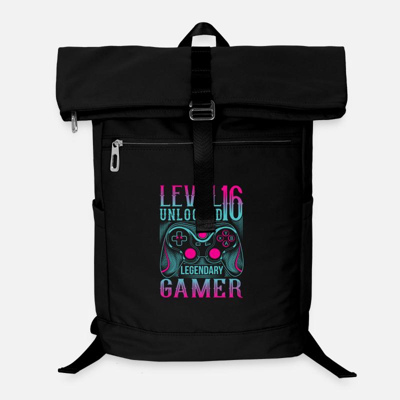 16th Birthday Level 16 Gamer Gaming Gaming - Laptop Backpack - black