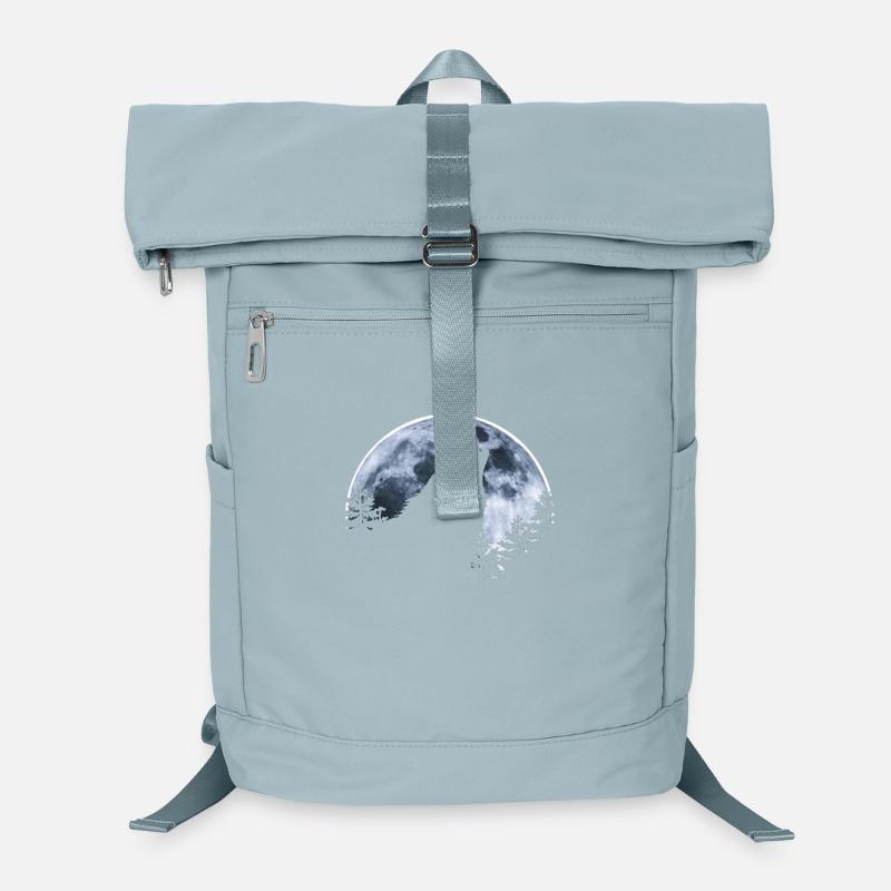 Wolf heult Mond an - Wolfs Silhouette Laptop-Rucksack 