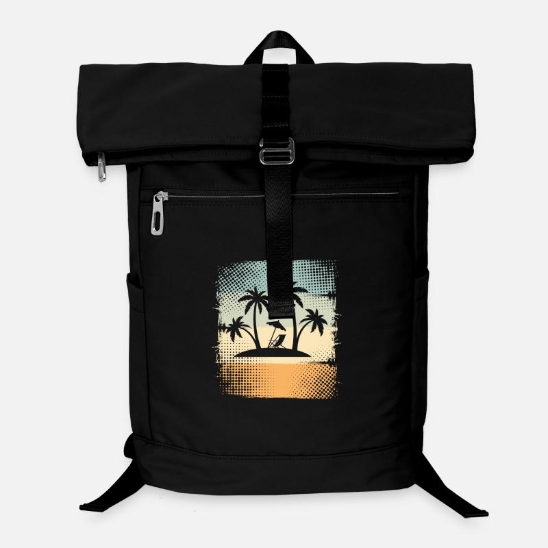 Small island with palm trees Laptop Backpack