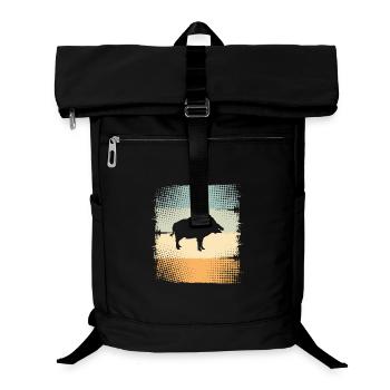 Wild boar - Laptop Backpack - black - Front