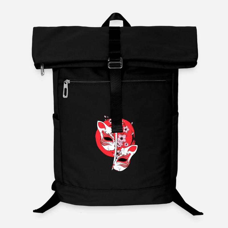 Kitsune Mask Japanese Sword Katana Japanese Laptop Backpack