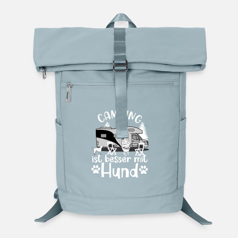 Camping ist besser mir Hund Laptop-Rucksack 
