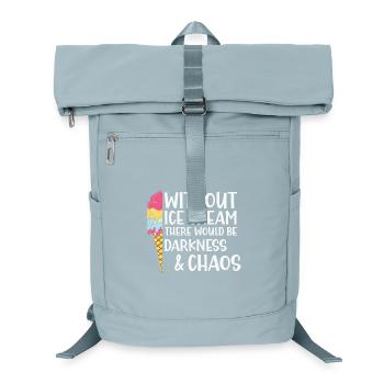 Zitat divertente su gelato e caos - Laptop Backpack - ice blue - Front