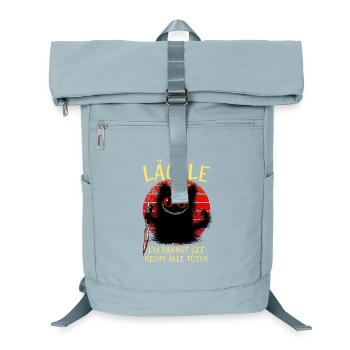 Lächle Grinsekatze Verrückte Katze Mit Messer - Laptop-Rucksack  - Eisblau - Vorne