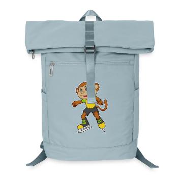 Affe Eislaufen Schlittschuhe - Laptop-Rucksack  - Eisblau - Vorne