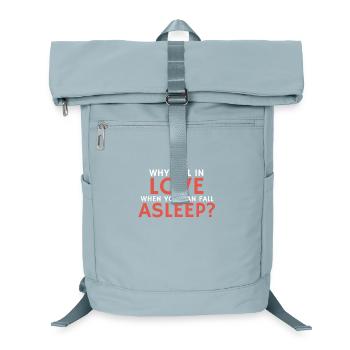 Lustiges Beziehungszitat einschlafen - Laptop-Rucksack  - Eisblau - Vorne
