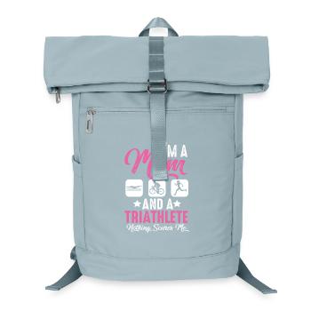 Ich Bin Eine Mutter Und Ein Triathlet - Laptop-Rucksack  - Eisblau - Vorne