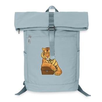 Tiger Treasure Chest - Laptop Backpack - ice blue - Front