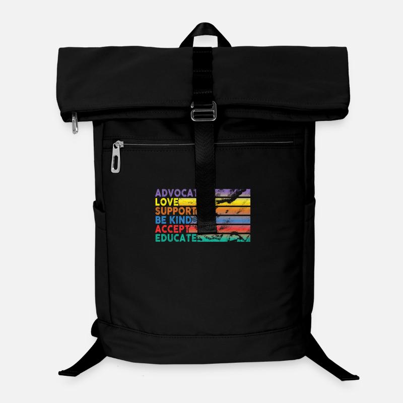 Advocate Love Support Accept Be Kind Laptop Backpack
