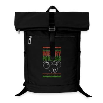 Joueur de billard de Noël - Sac à dos ordinateur - noir - Devant