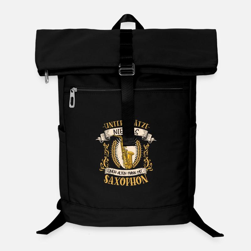 Saxophon Musiker Instrument Musik Geschenk Laptop-Rucksack 