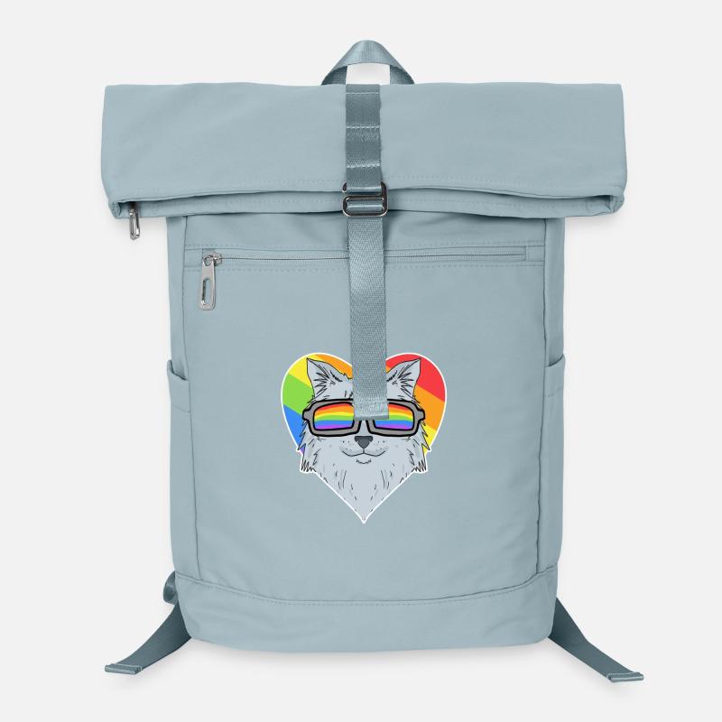 Gay Regenbogen - Katze mit Brille Laptop-Rucksack 