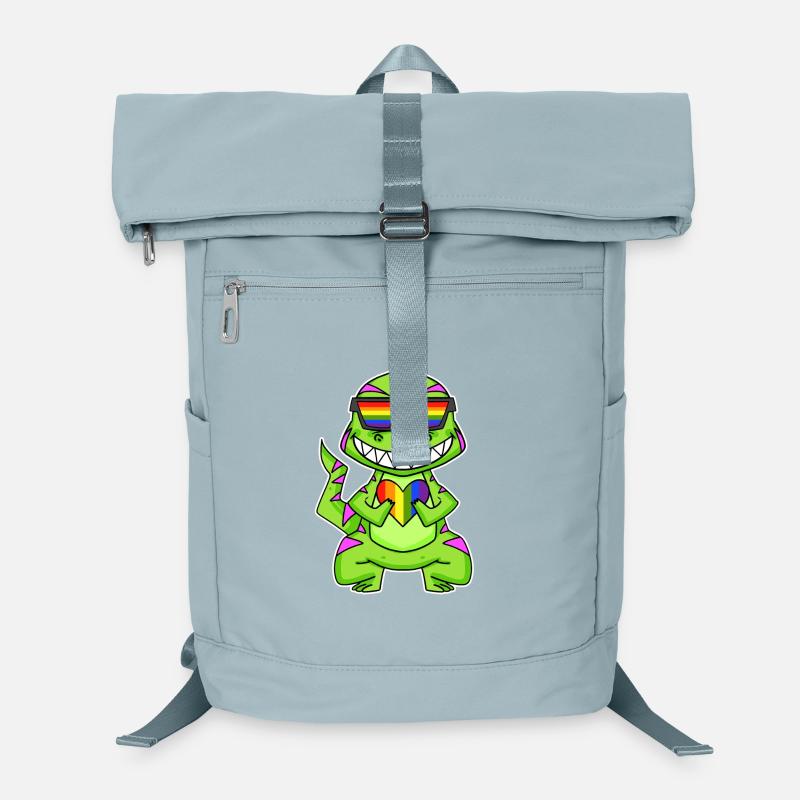 Gay Rainbow Heart Dinosaurs Laptop Backpack