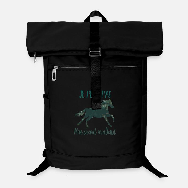 Je peux pas mon cheval m'attend - florale poney Sac à dos ordinateur