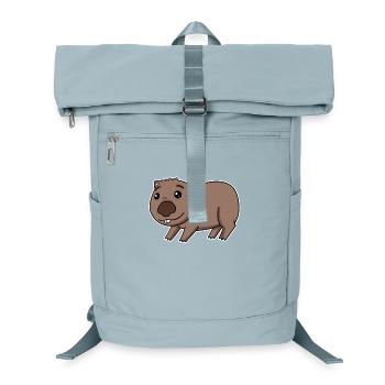 Wombat motif marsupial - Laptop Backpack - ice blue - Front