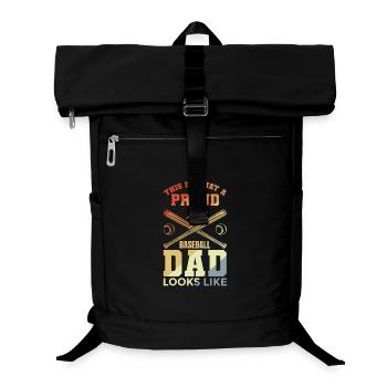 Lustiger Baseballvater - Laptop-Rucksack  - Schwarz - Vorne