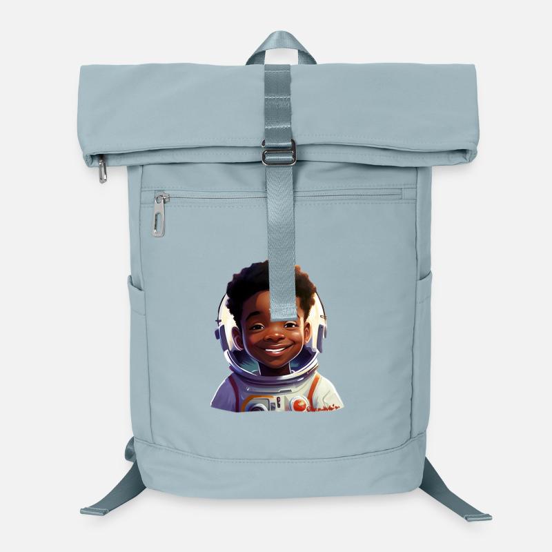 Junge Astronautin Mit Strahlen Laptop-Rucksack 
