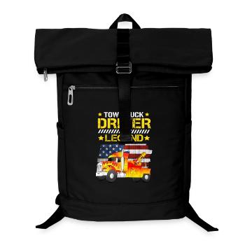 Abschleppwagen Fahrer Legende - Laptop-Rucksack  - Schwarz - Vorne