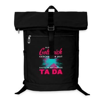 Gott hat mich geschaffen Ta Da - Laptop-Rucksack  - Schwarz - Vorne