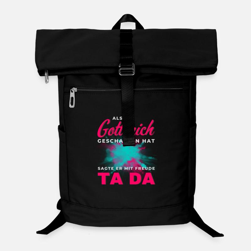 Gott hat mich geschaffen Ta Da Laptop-Rucksack 