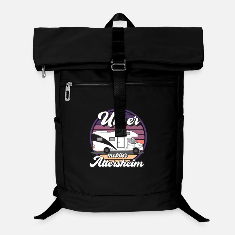Mobiler Camper Outdoor Design - Laptop-Rucksack  - Schwarz