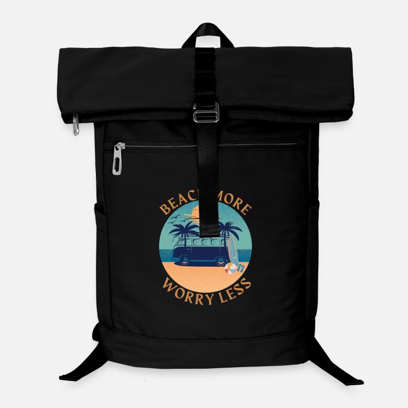 Beach More - Worry Less - Travel Laptop-Rucksack 