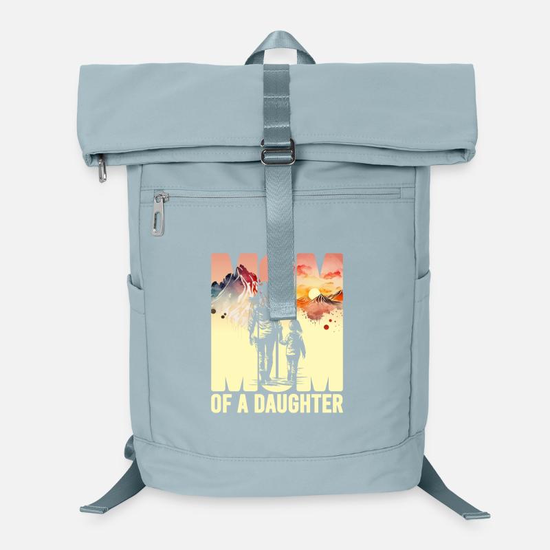 Mutter mit einer Tochter Muttertag Berge Mama Kind Laptop-Rucksack 