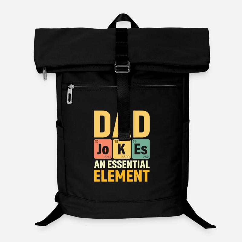 Papa BLAGUES PÉRIODIQUES PAPA UN ÉLÉMENT ESSENTIEL Sac à dos ordinateur