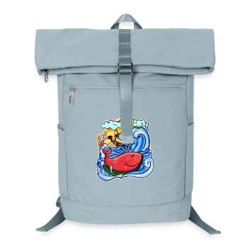 Watermelon Whale - Laptop Backpack - ice blue - Front